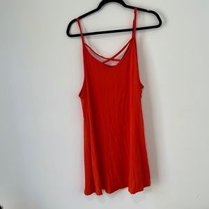 Bright orange dress